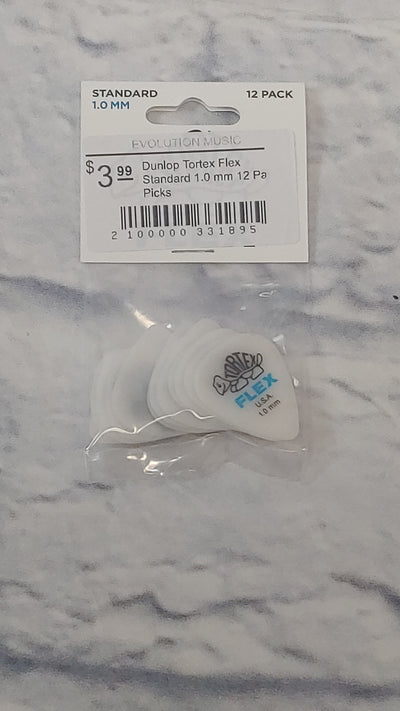 Dunlop Tortex Flex Standard 1.0 mm 12 Pack Picks