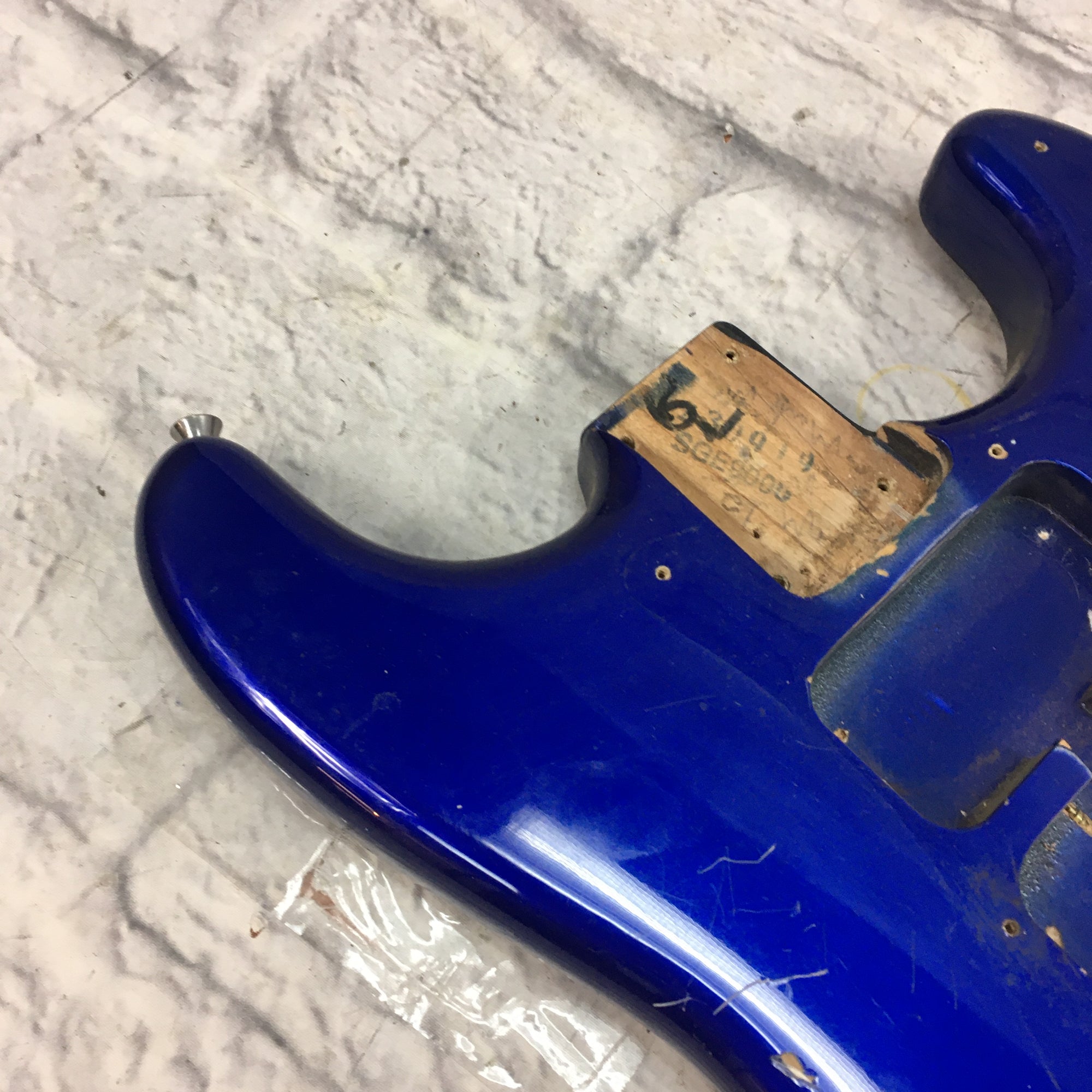 Unknown S Style Blue Electric Guitar Body