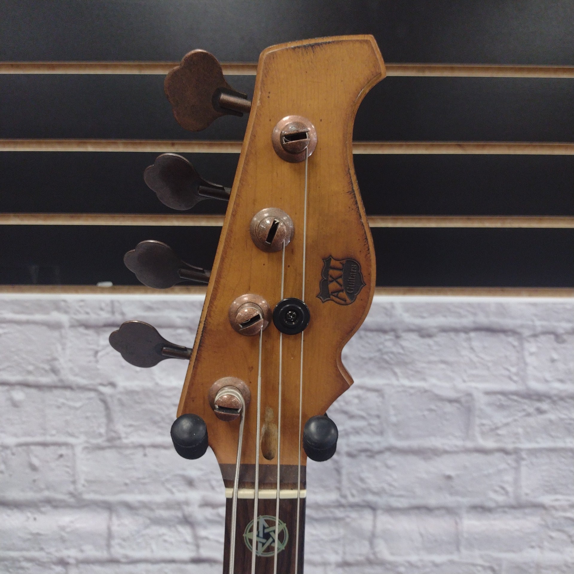 AXL P Bass Style Natural 4 String Bass Guitar