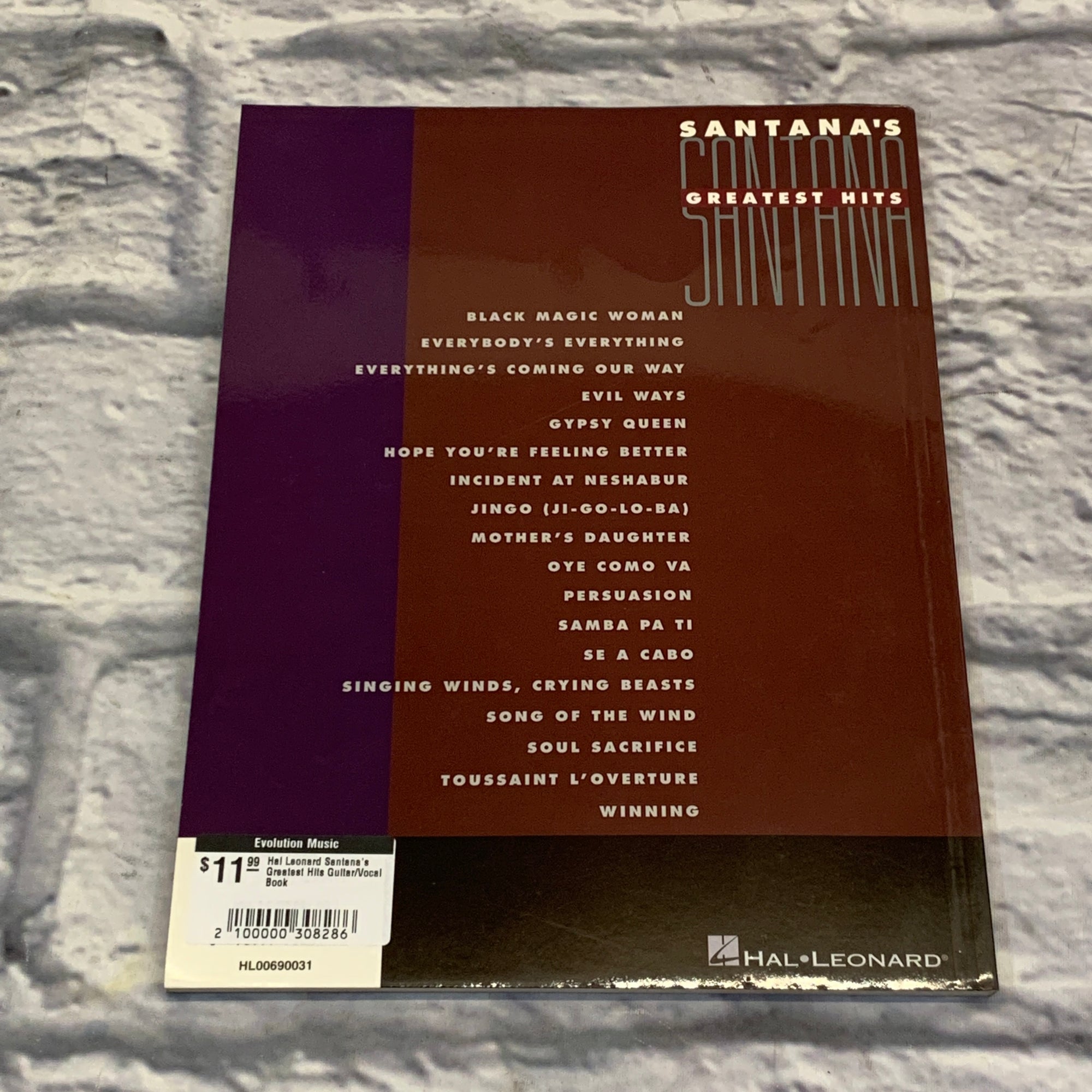 Hal Leonard Santana's Greatest Hits Guitar/Vocal Book