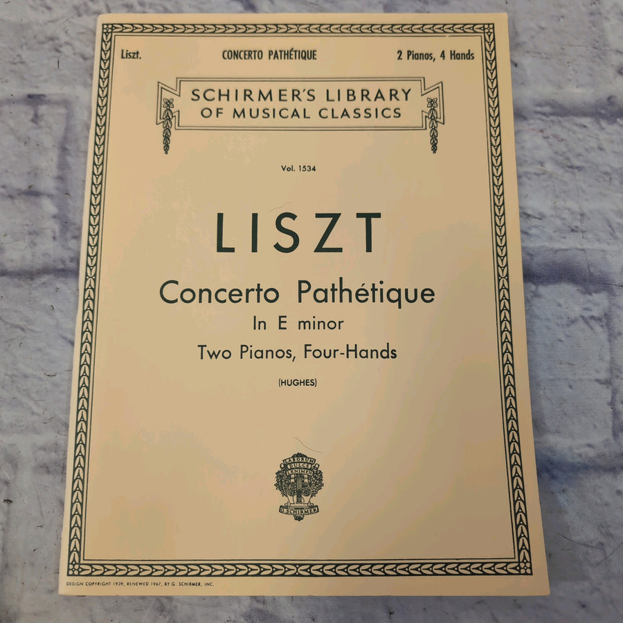 Schirmer's Library Liszt: Concerto Pathetique in E Minor - 2 Pianos, 4 Hands