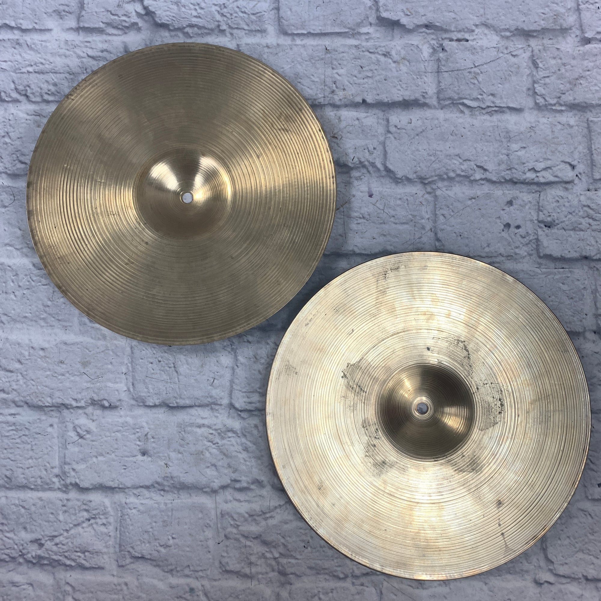 Vintage Zildjian New Beat Hi Hats 1970s 950g/1300g
