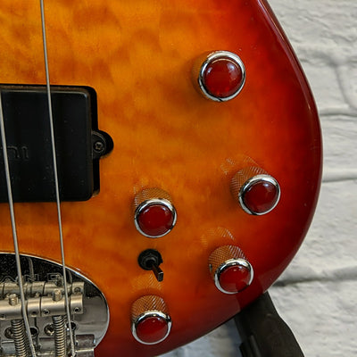 2015 Lakland 55-02 Deluxe Cherry Sunburst Finish 5 String Electric Bass Guitar w/ case