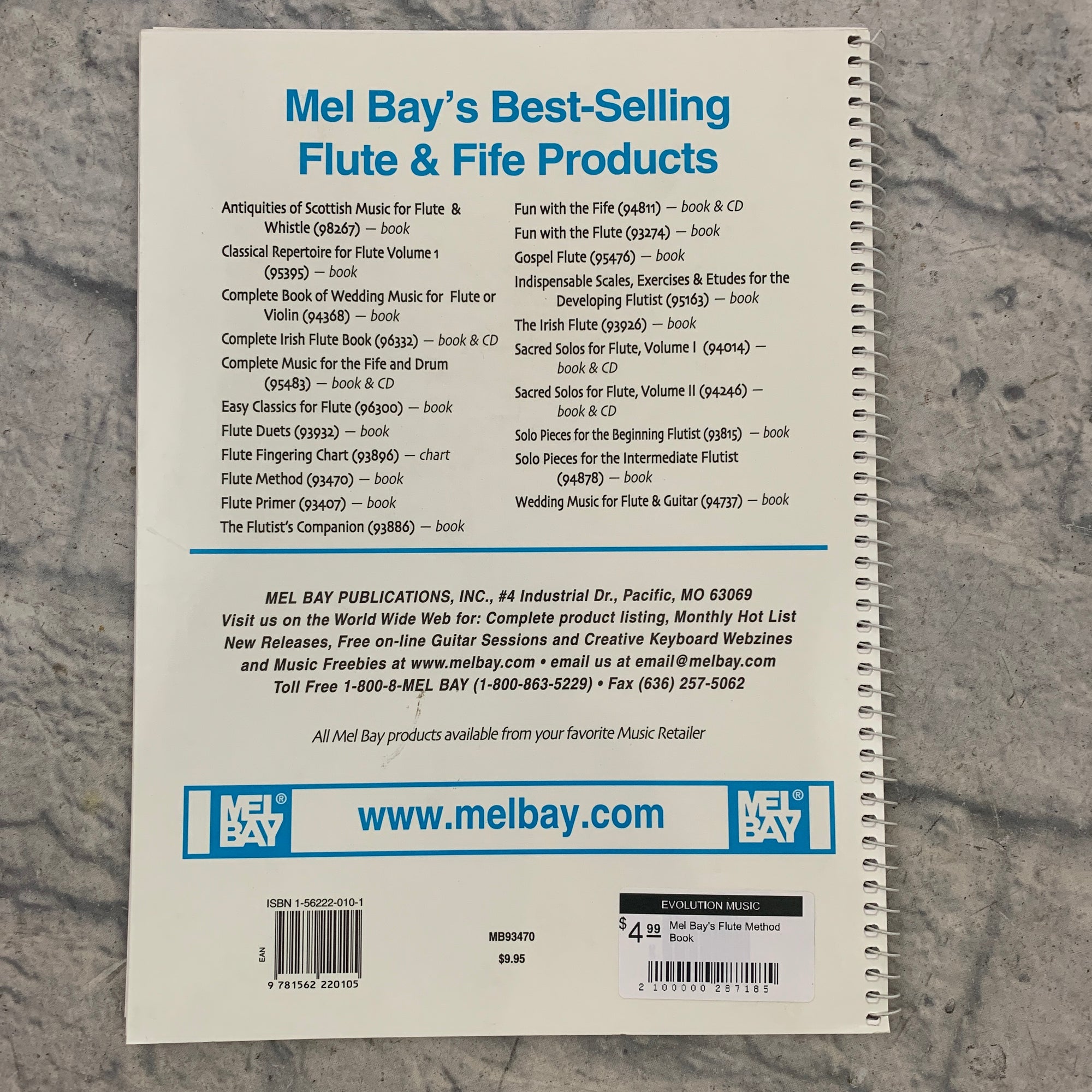 Mel Bay's Flute Method Book