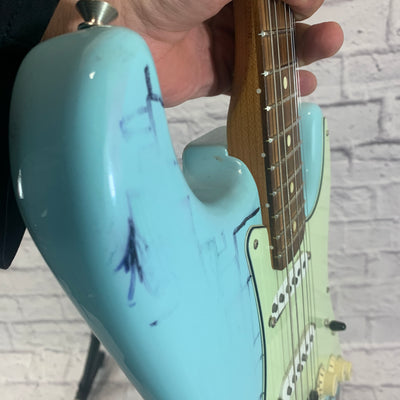 Fender Partscaster Strat Daphne Blue Electric Guitar