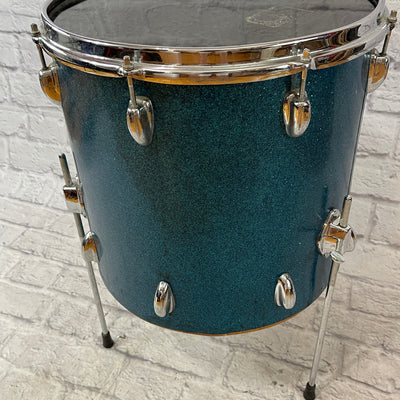 Pearl Japanese 16 x 15 Blue Sparkle Floor Tom Tom