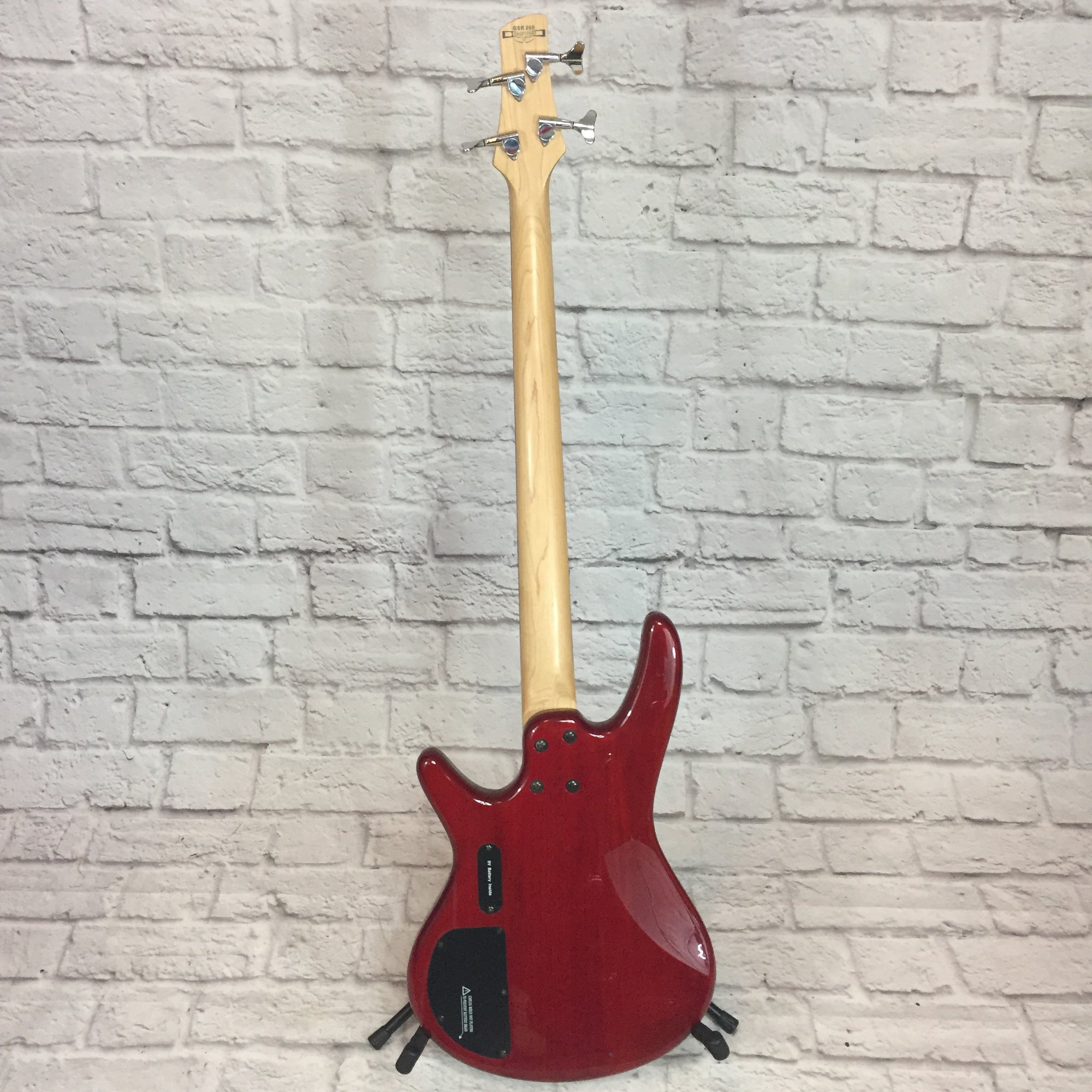 レッドエレキベース 4弦 ハムバッカー Ibanez Gio GSR200 Ibanez GSR200 4-String Electric Bass Transparent Red