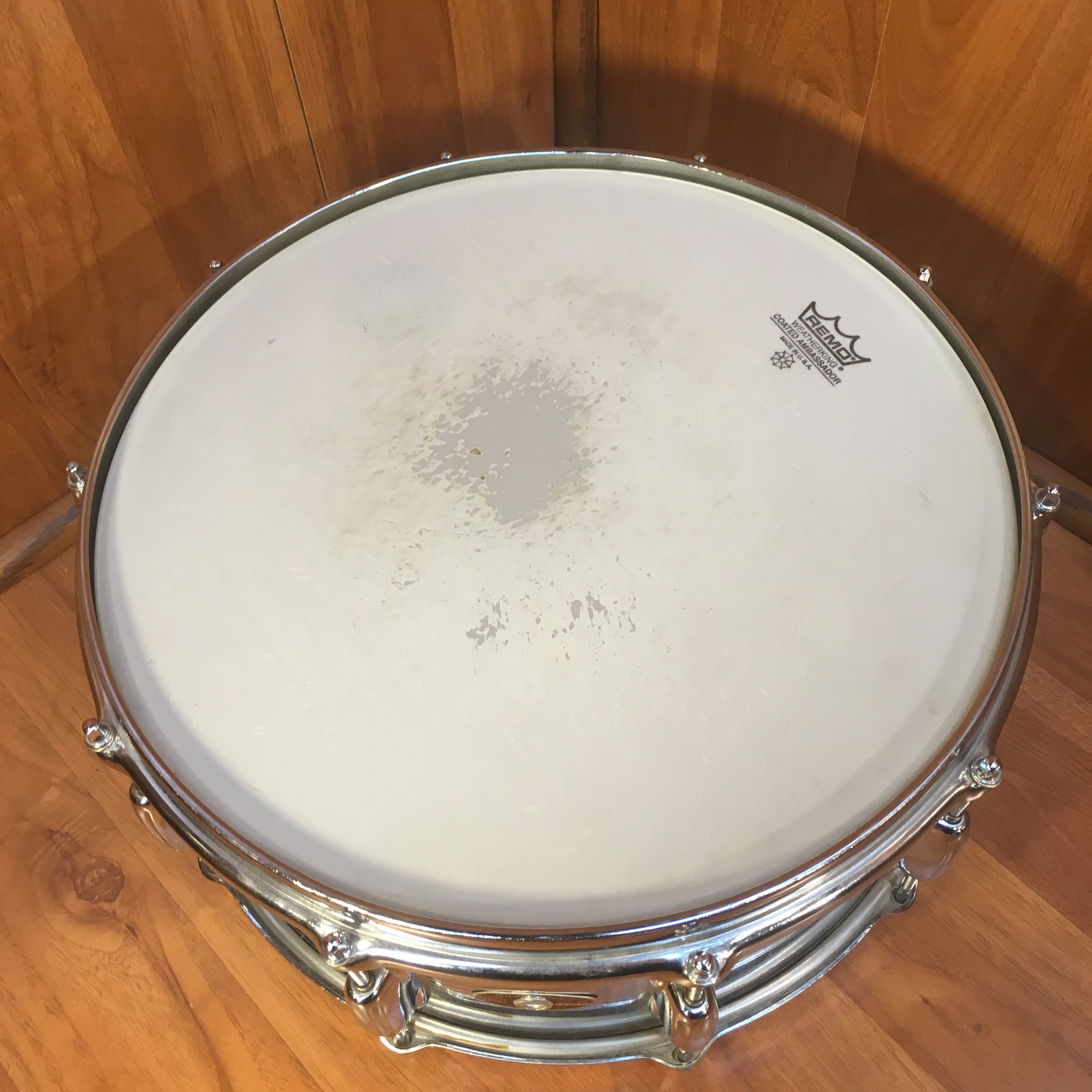 Late 80s Slingerland 14 x 6.5 Chrome Snare 10 Lug Gene Krupa