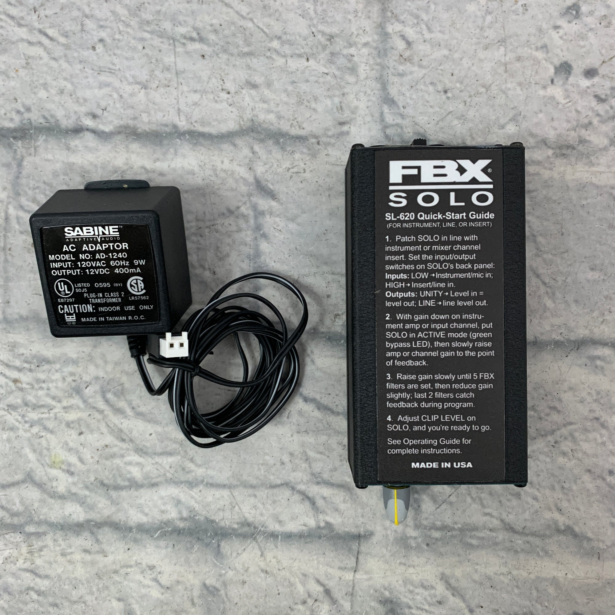 Sabine SL-620 FBX Solo Feedback Exterminator with 1/4" in/out New Old Stock!