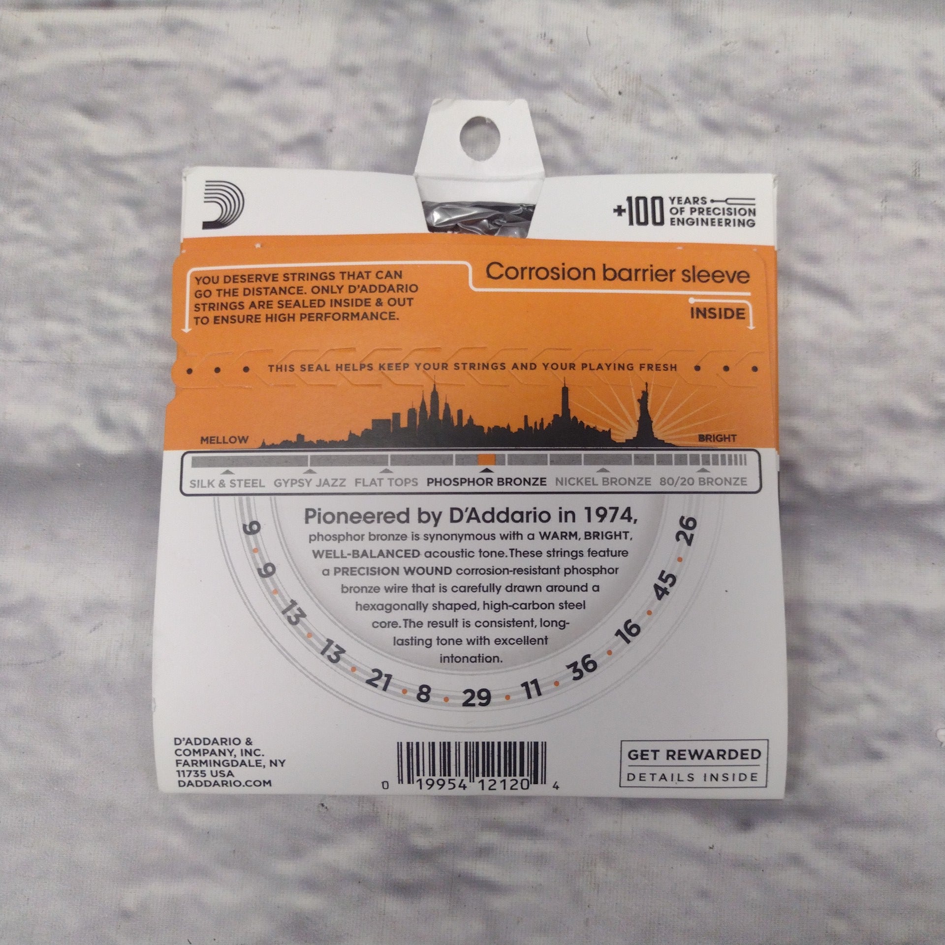 D'Addario Phosphor Bronze 09-45 12 String Pack EJ41