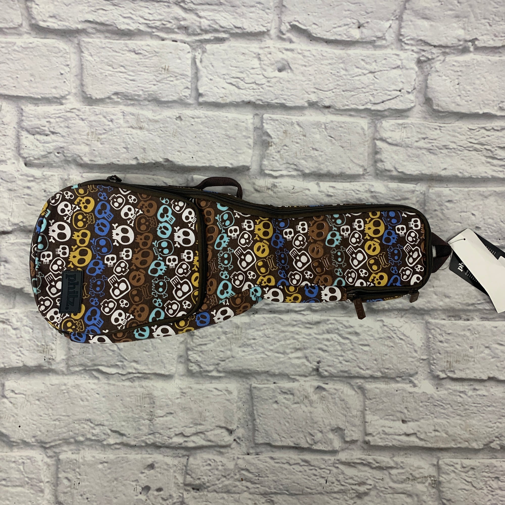 Phitz Concert Ukulele Gig Bag, Blue Party Skulls