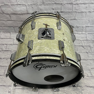 Rogers 18x16 Powertone Kick Bass Drum Fullerton White Marine Pearl