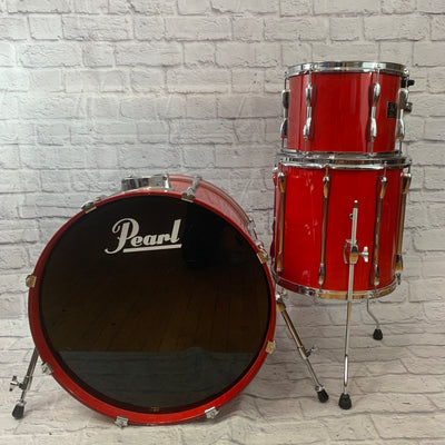 Pearl Export 3 Piece Red Drum Kit