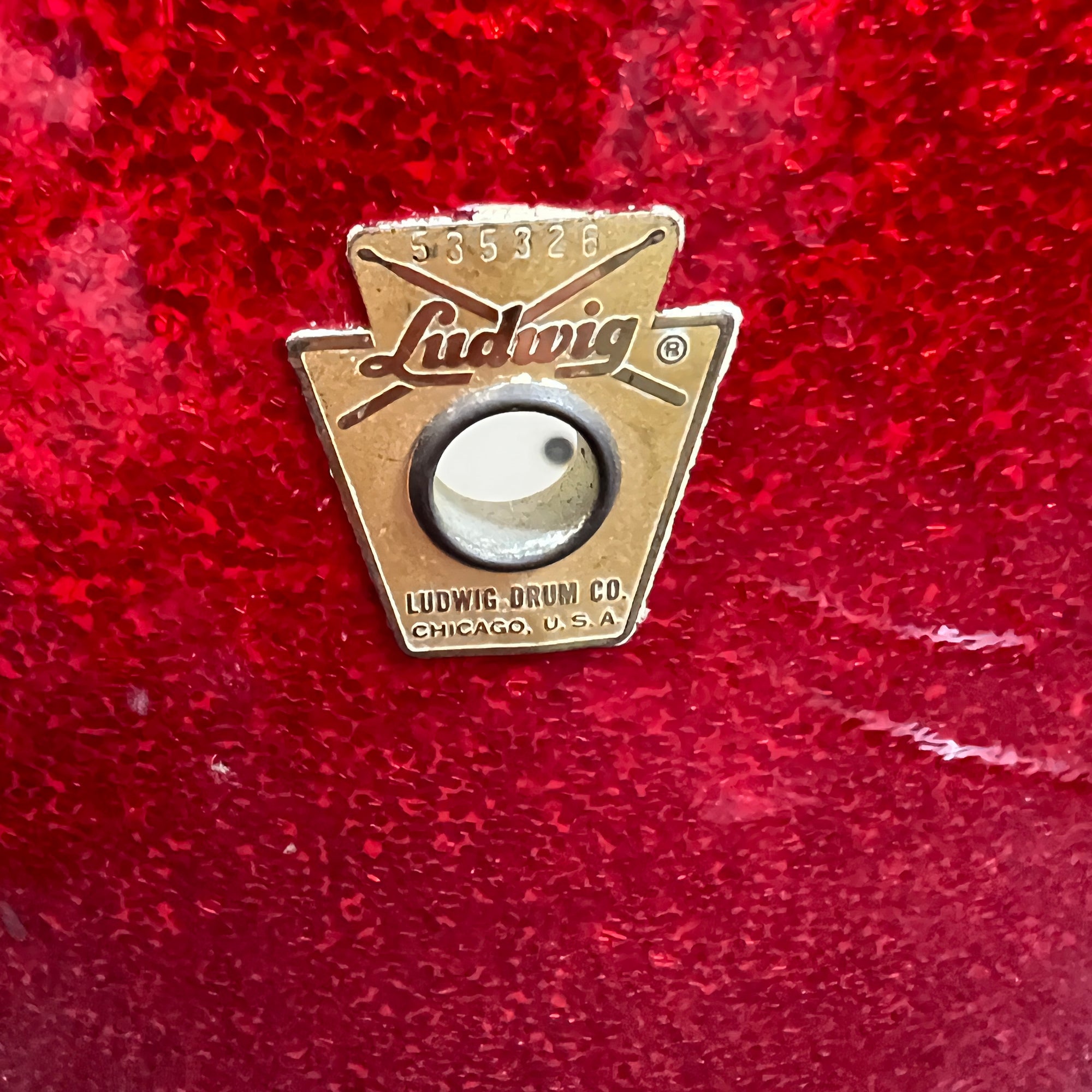 Ludwig 1967 16x16 Red Sparkle Floor Tom