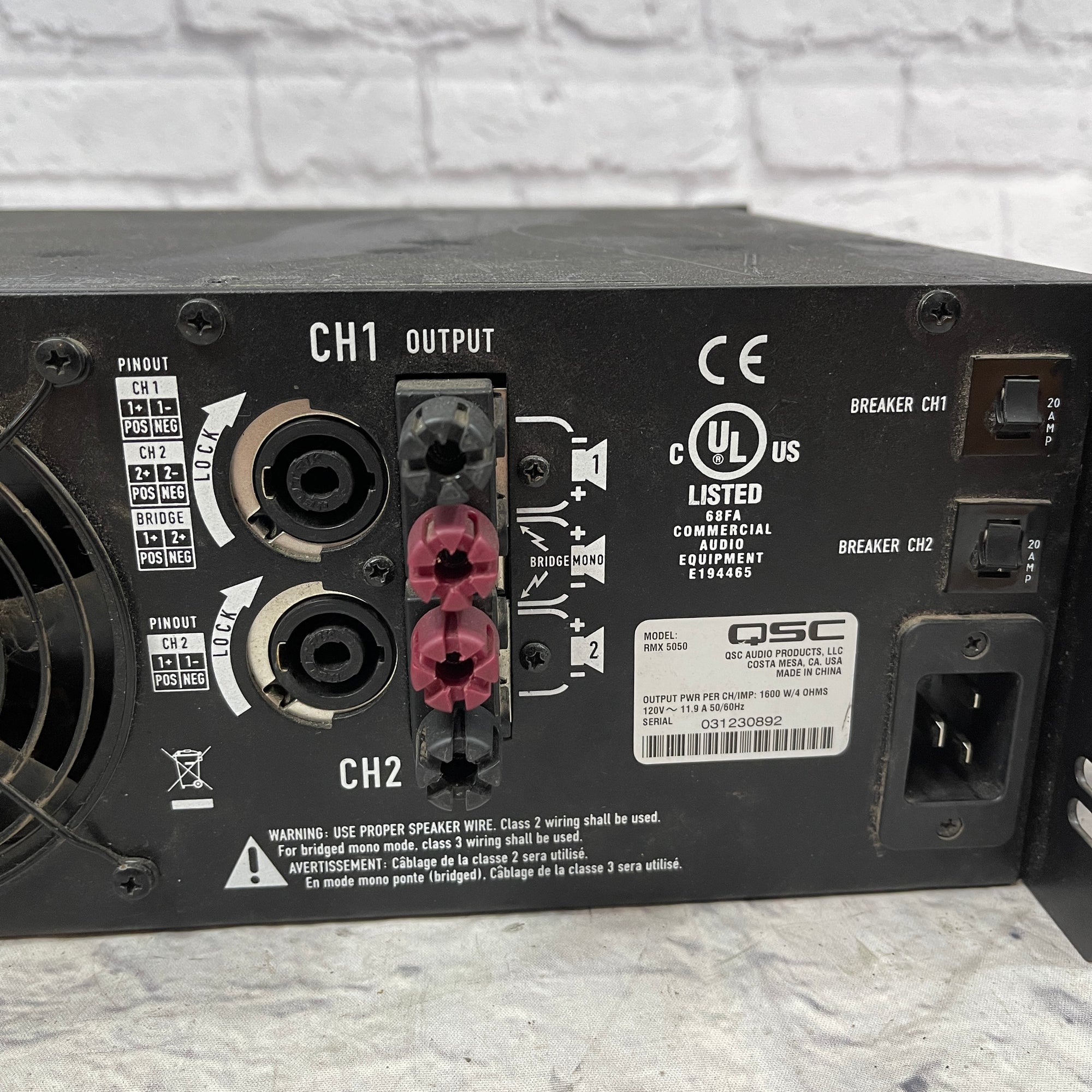 QSC RMX5050 5000W Professional Rackmount Power Amplifier Evolution Music