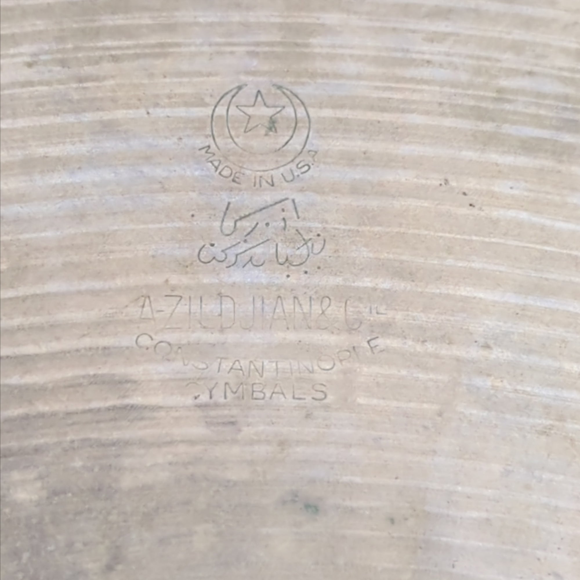 Vintage 1970s A Zildjian & CIE Constantinople 16in Crash Ride Cymbal