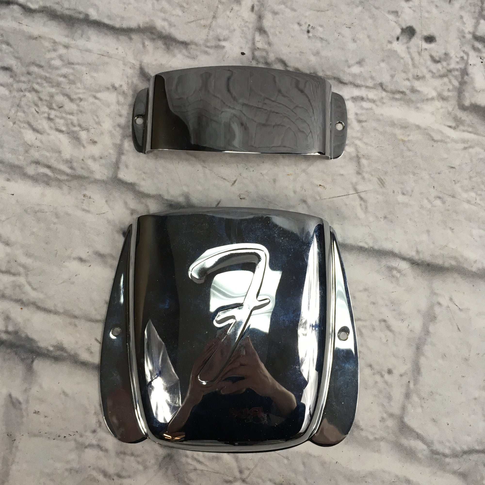 Fender Jazz Bass Chrome Bridge & Pickup Cover Set