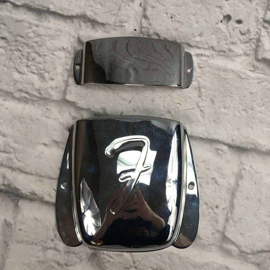 Fender Jazz Bass Chrome Bridge & Pickup Cover Set