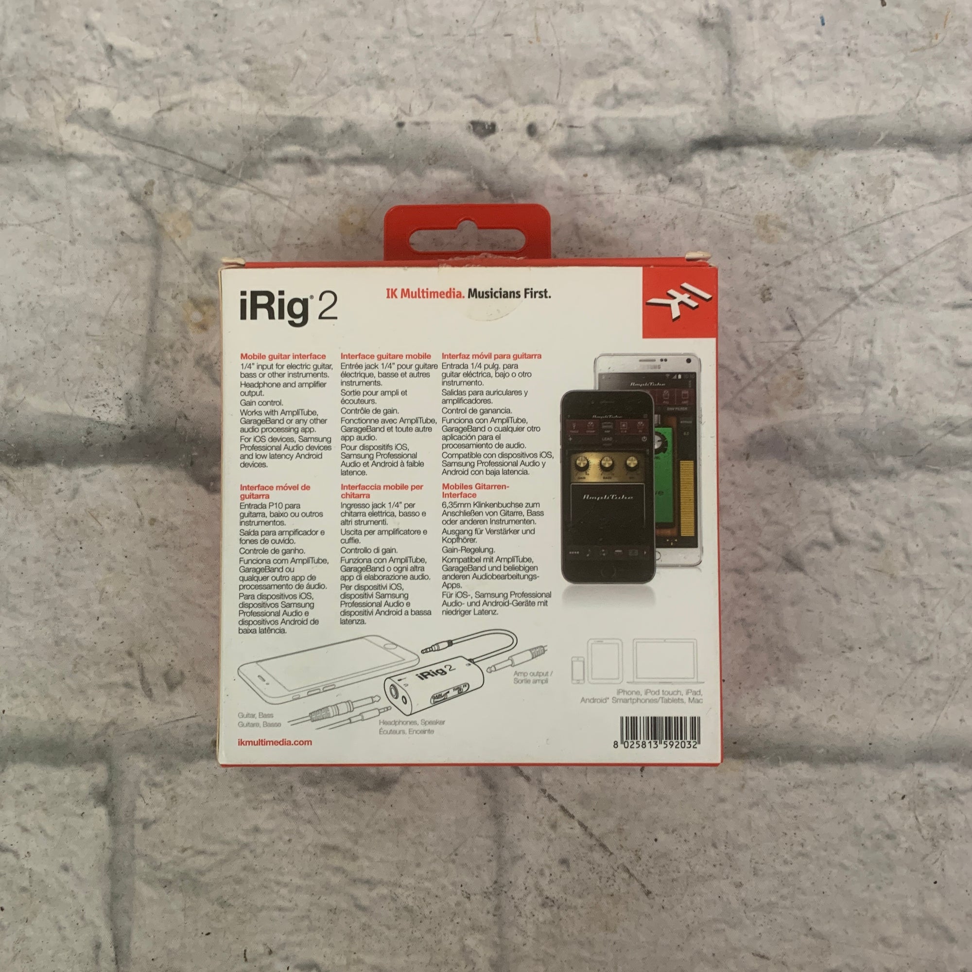 IK Multimedia iRig 2 Mobile Guitar Interface Audio Interface
