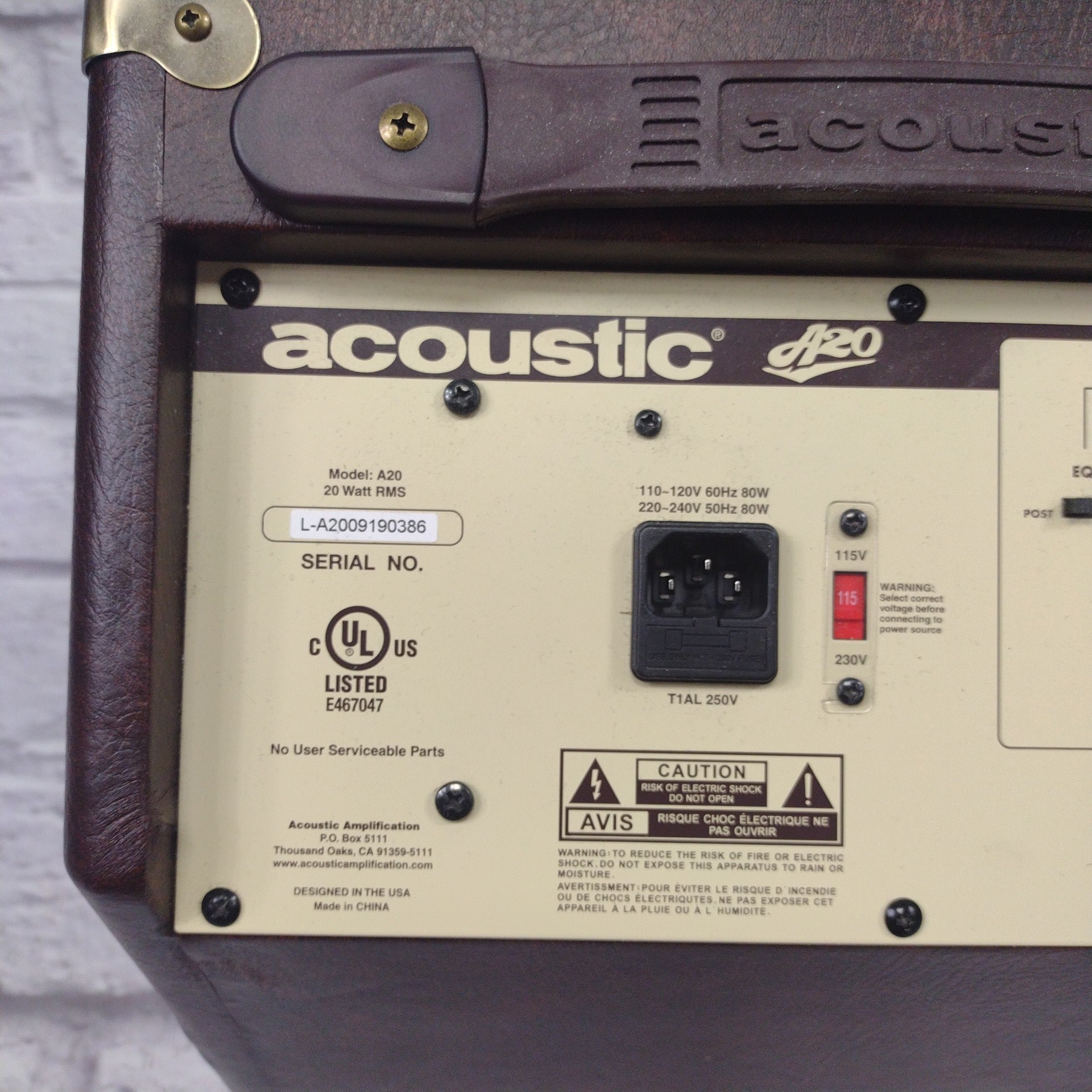 Acoustic A20 Acoustic Guitar Amp