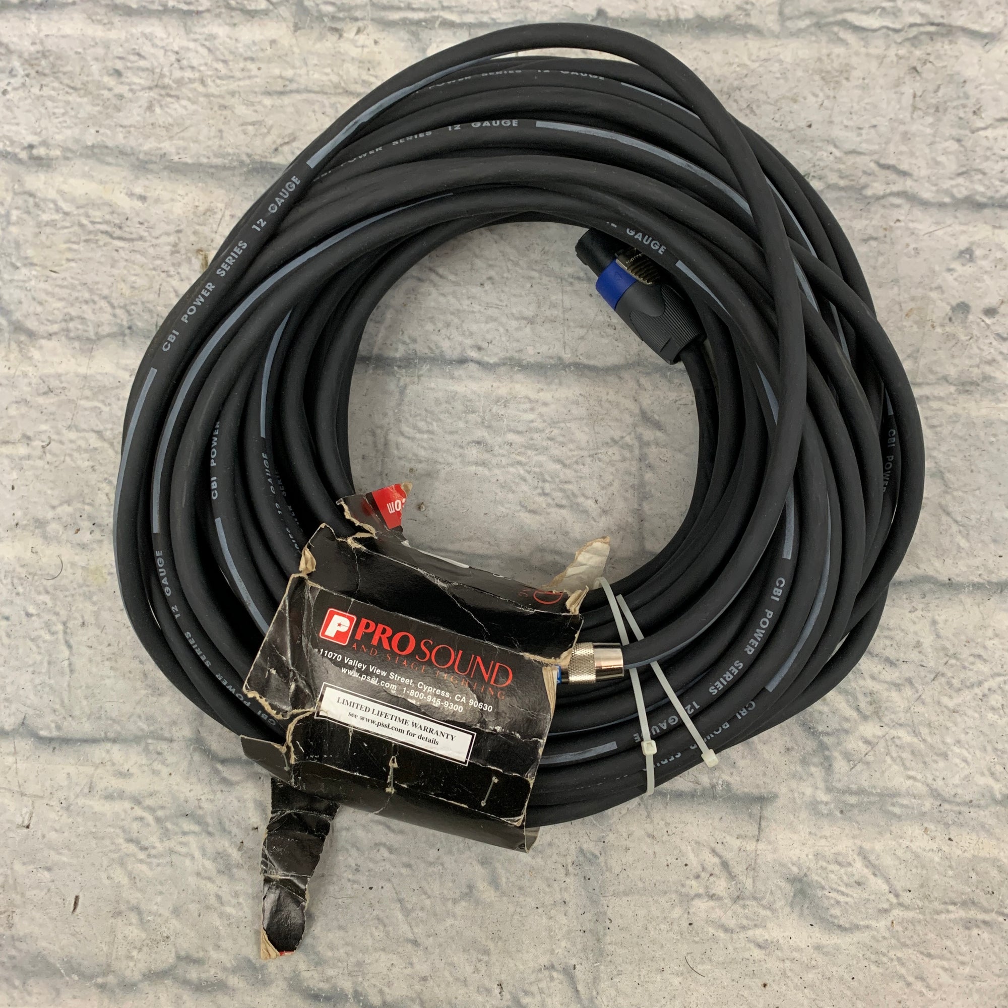Pro Sound and Stage Lighting 1/4" to Twist Speakon Cable 80ft