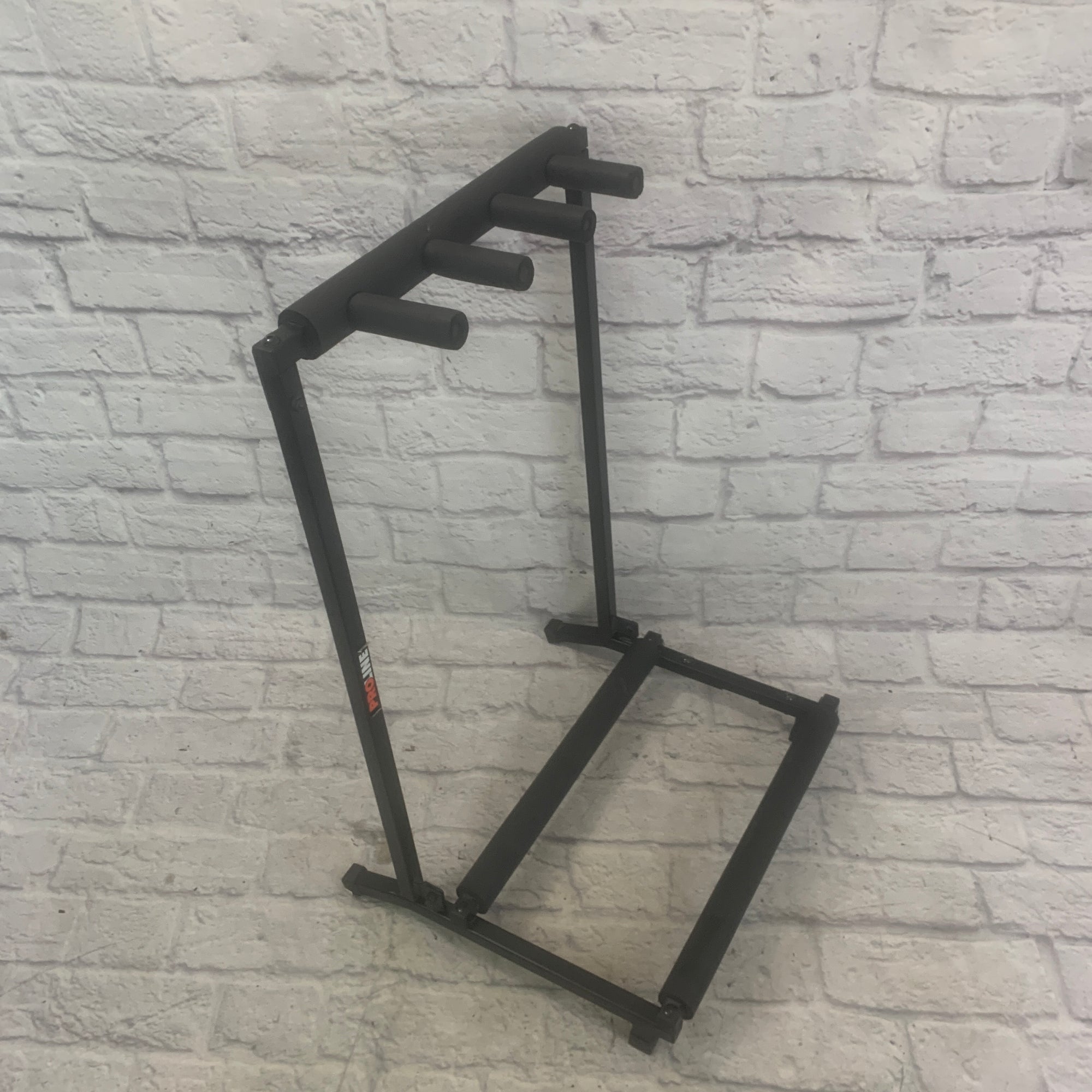 Proline PLMS3 3-Guitar Folding Stand Black