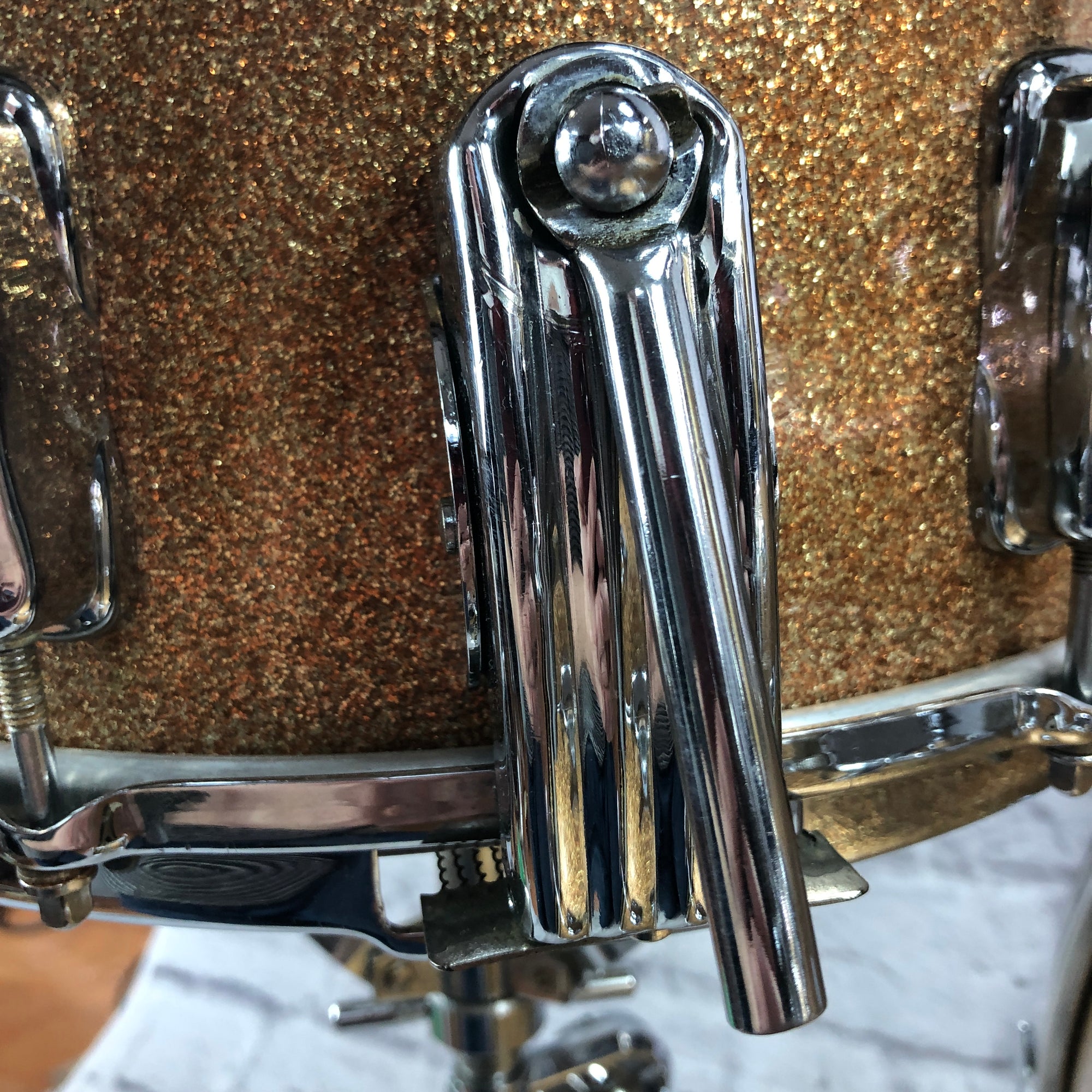 Vintage 1962 Sparkling Gold Slingerland 3 Piece Drum Kit
