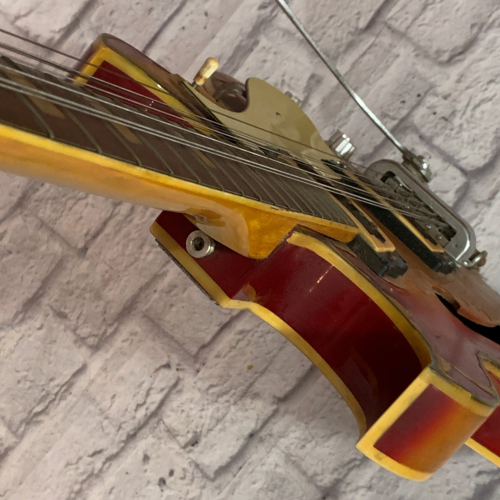 Encore Teisco Semi-Hollow Body Electric Guitar Sunburst 1960's