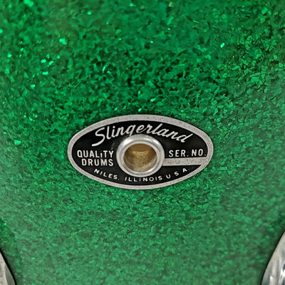 Slingerland 14 Green Sparkle Rack Tom