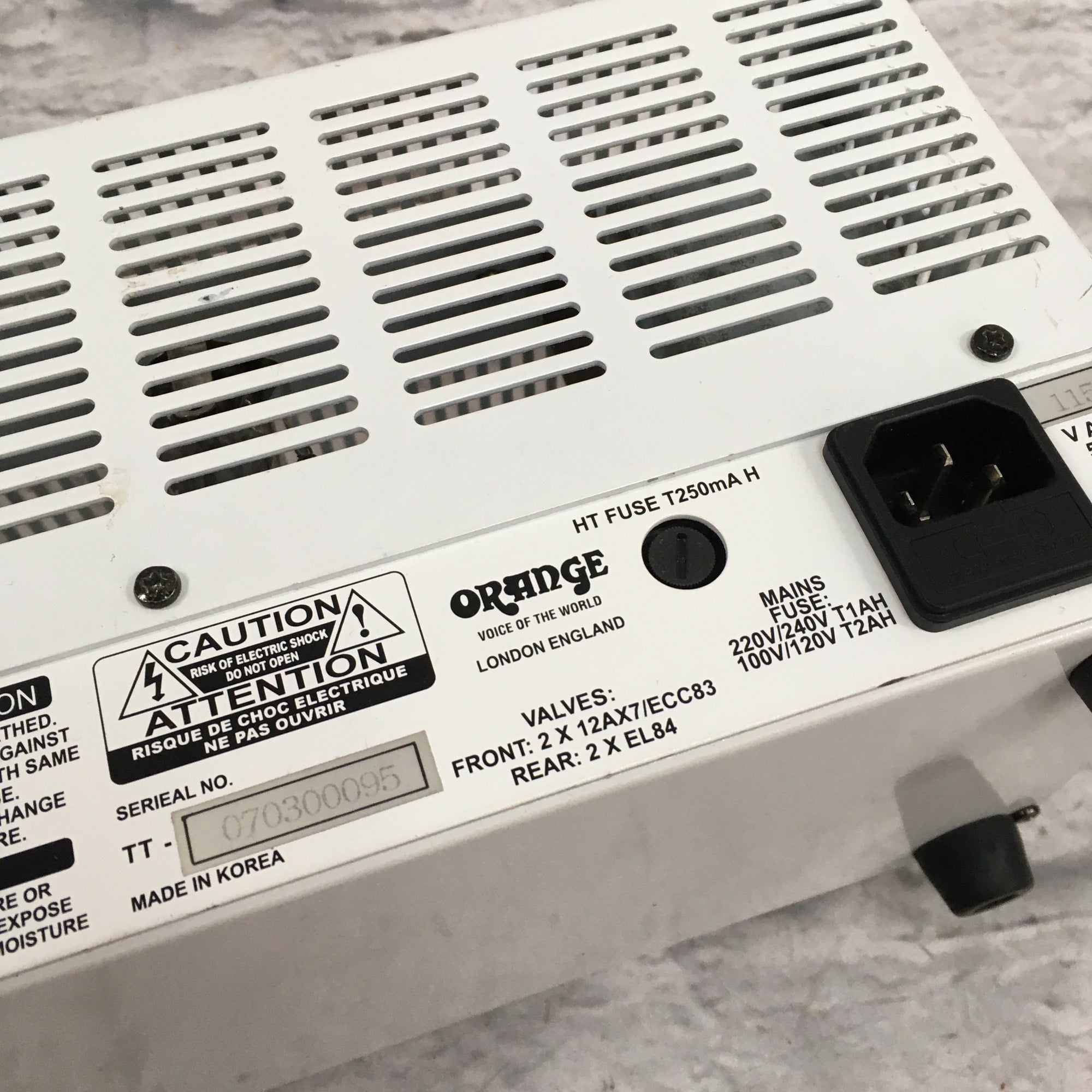Orange Tiny Terror 15-Watt Tube Head MODIFIED
