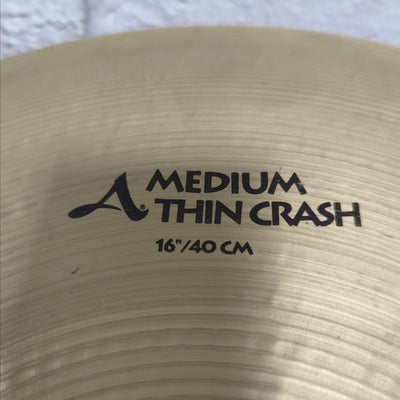 Zildjian Avedis Medium Thin 16 Crash Cymbal