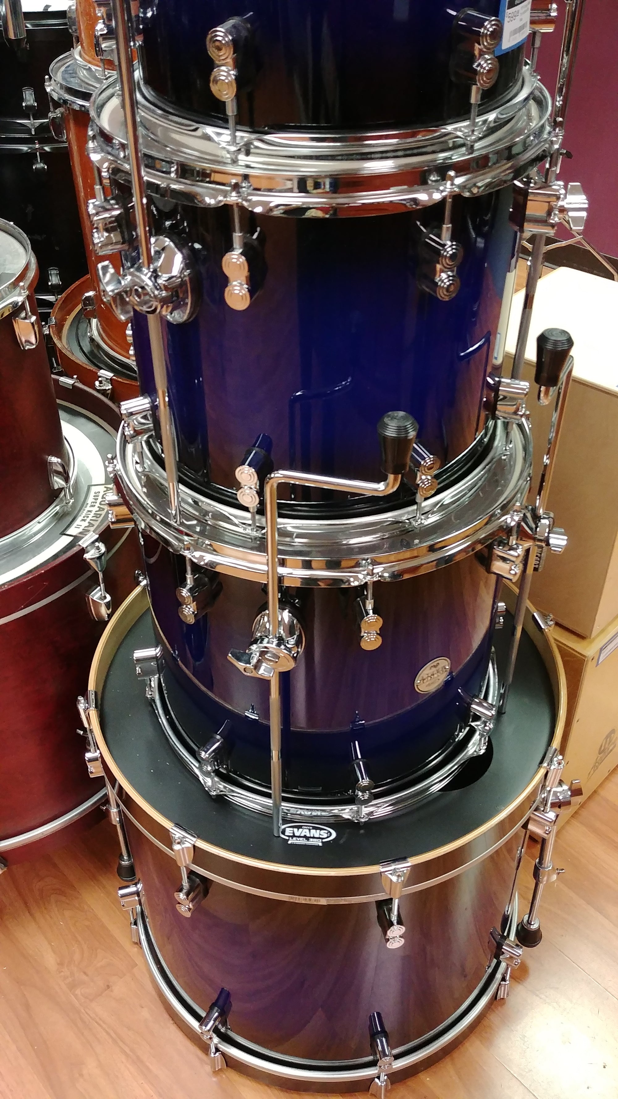 PDP Concept Maple 7pc Kit Blue Black Fade