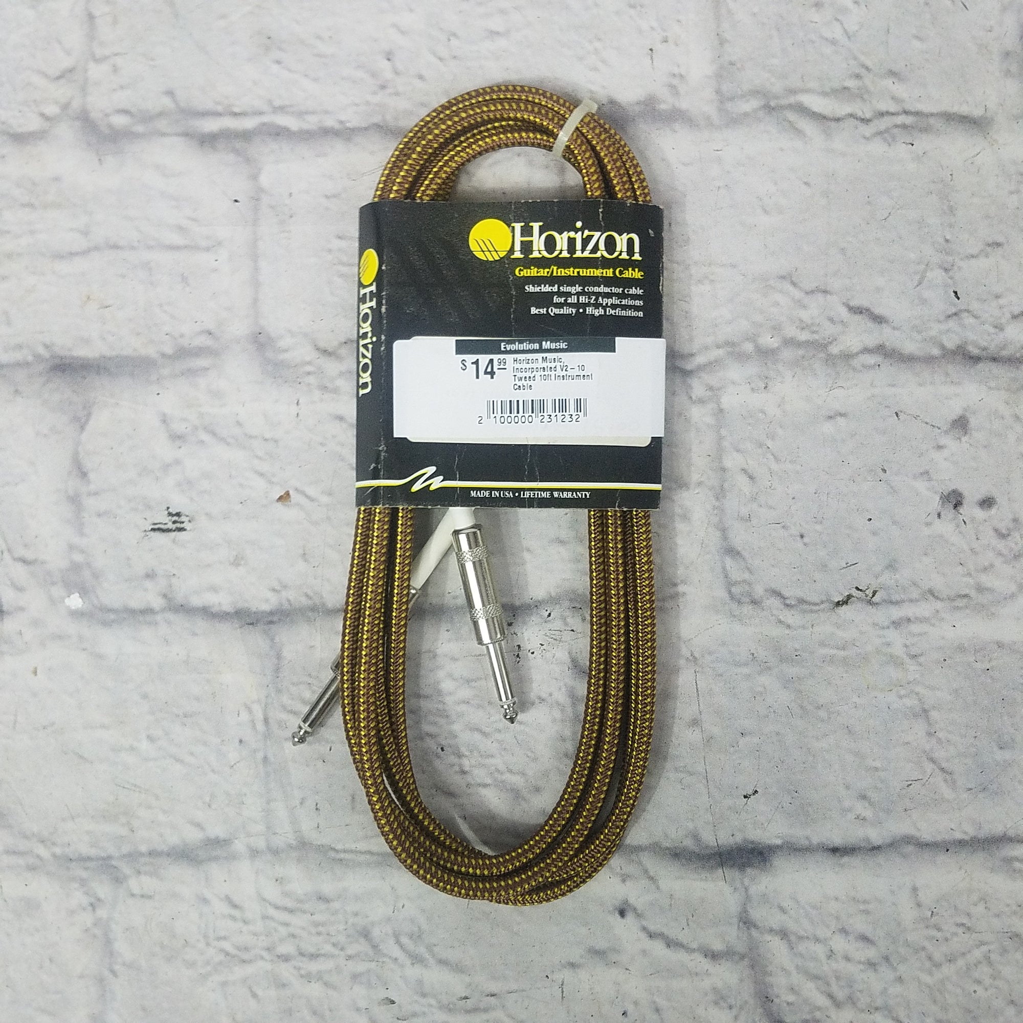 Horizon Music, Incorporated V2-10 Tweed 10ft Instrument Cable