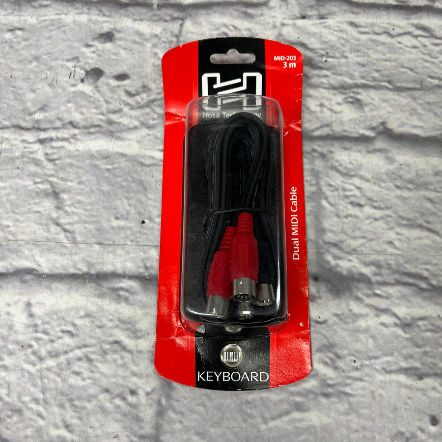Hosa 3m Dual Midi Cable