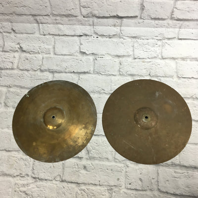 Vintage Japanese 14in Hi Hat Cymbal Pair