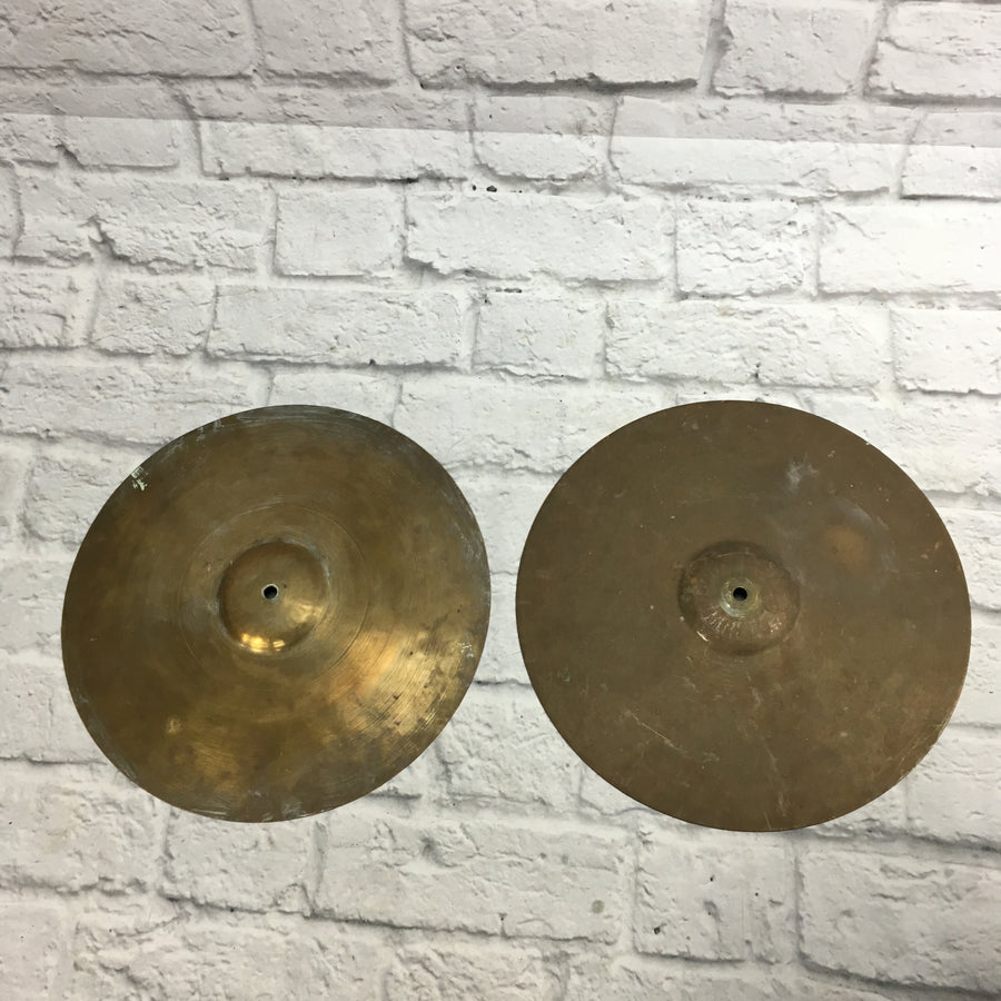 Vintage Japanese 14in Hi Hat Cymbal Pair