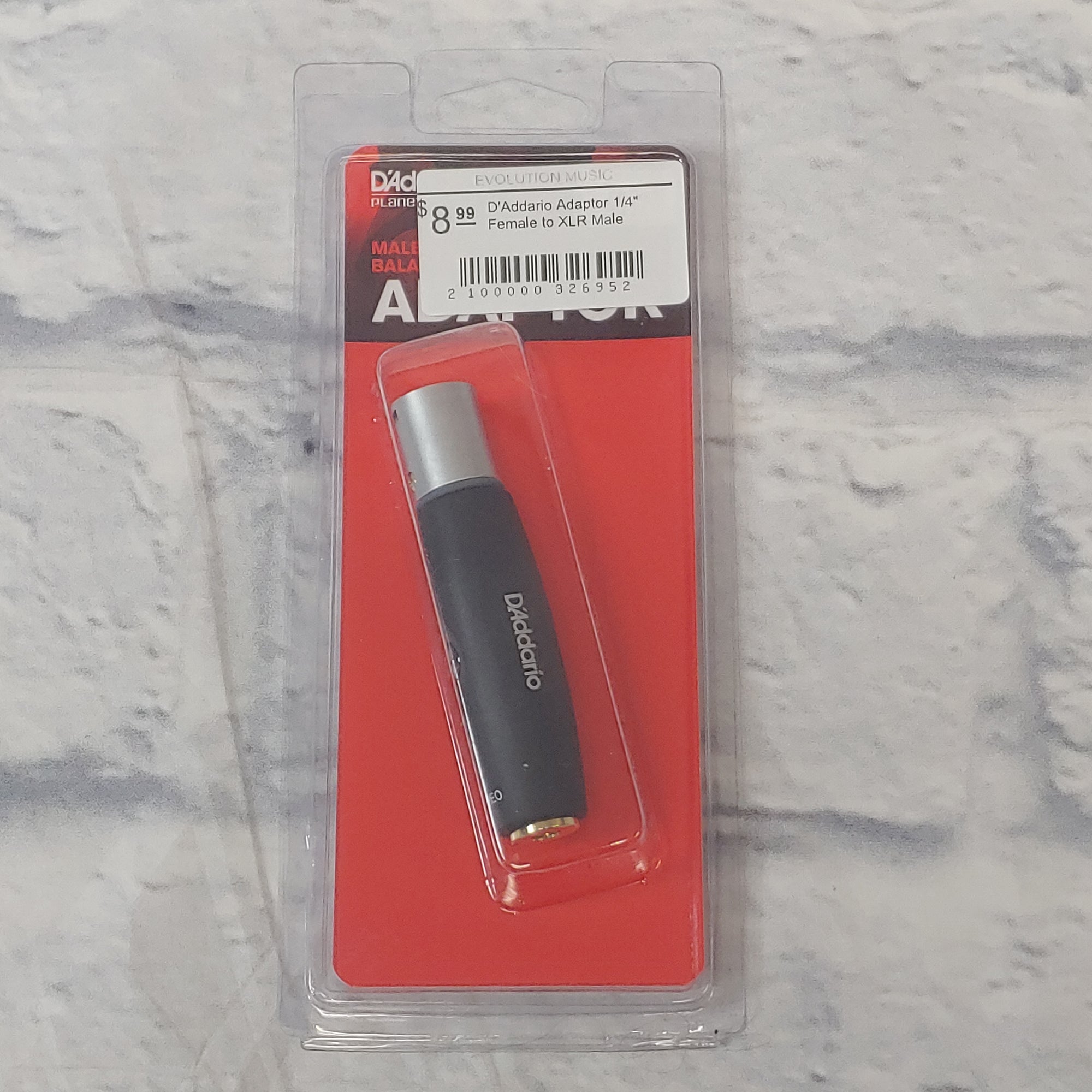D'Addario Adaptor 1/4" Female to XLR Male