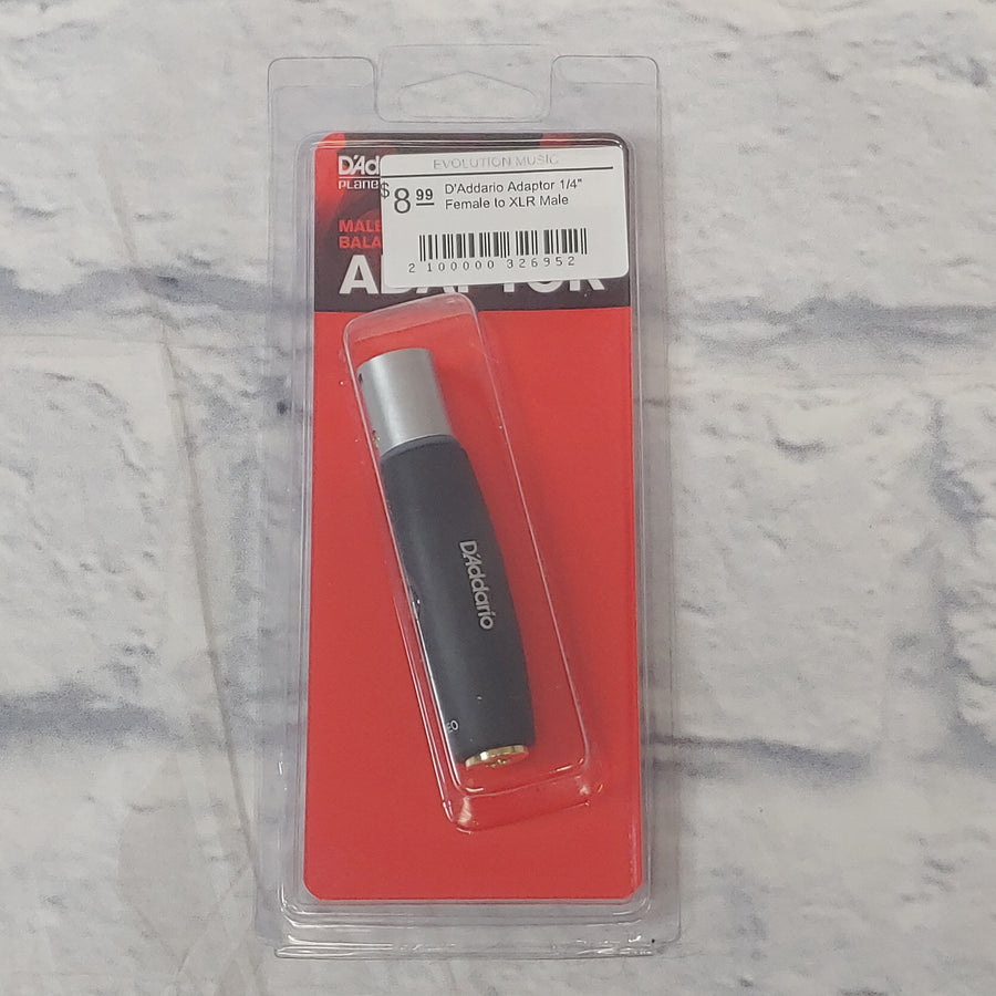 D'Addario Adaptor 1/4" Female to XLR Male
