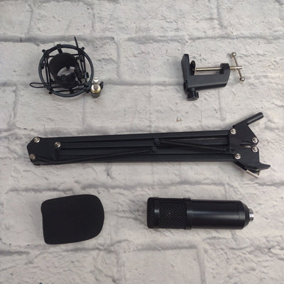 Unknown Condenser Microphone with Shock Mount and Flex Arm Stand