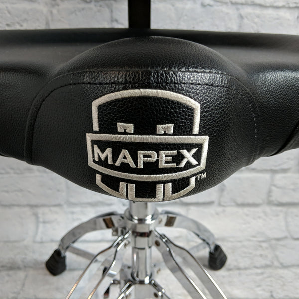 Mapex T775 Saddle Top Drum Throne with Backrest Evolution Music
