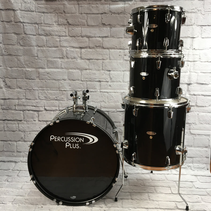 Percussion Plus 4pc Drum Set Black