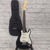 Fender Squier Mini Strat - Black Electric Guitar with Roadrunner 3/4 Soft Case