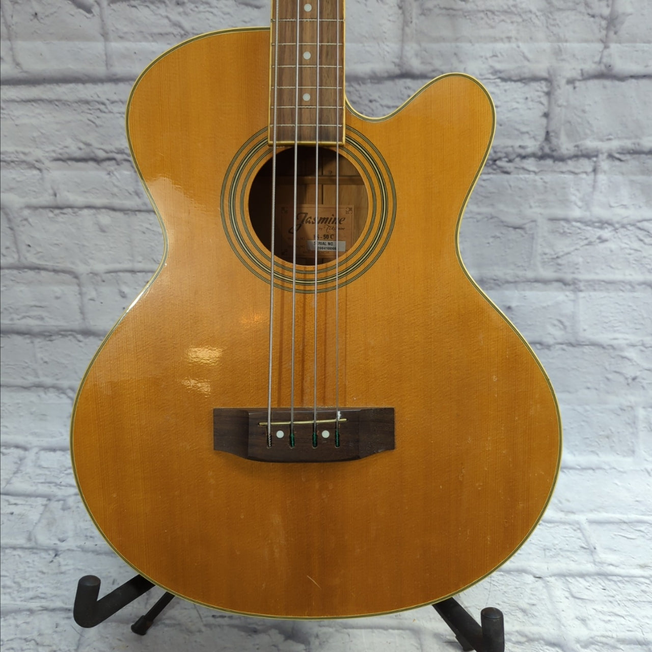 Jasmine ES-50C 4 String Acoustic Fretless Bass AS IS