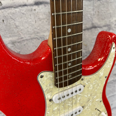 Squier Partscaster Strat Red Sparkle Electric Guitar