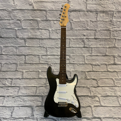 Strat-Style Electric Guitar Silver Sparkle