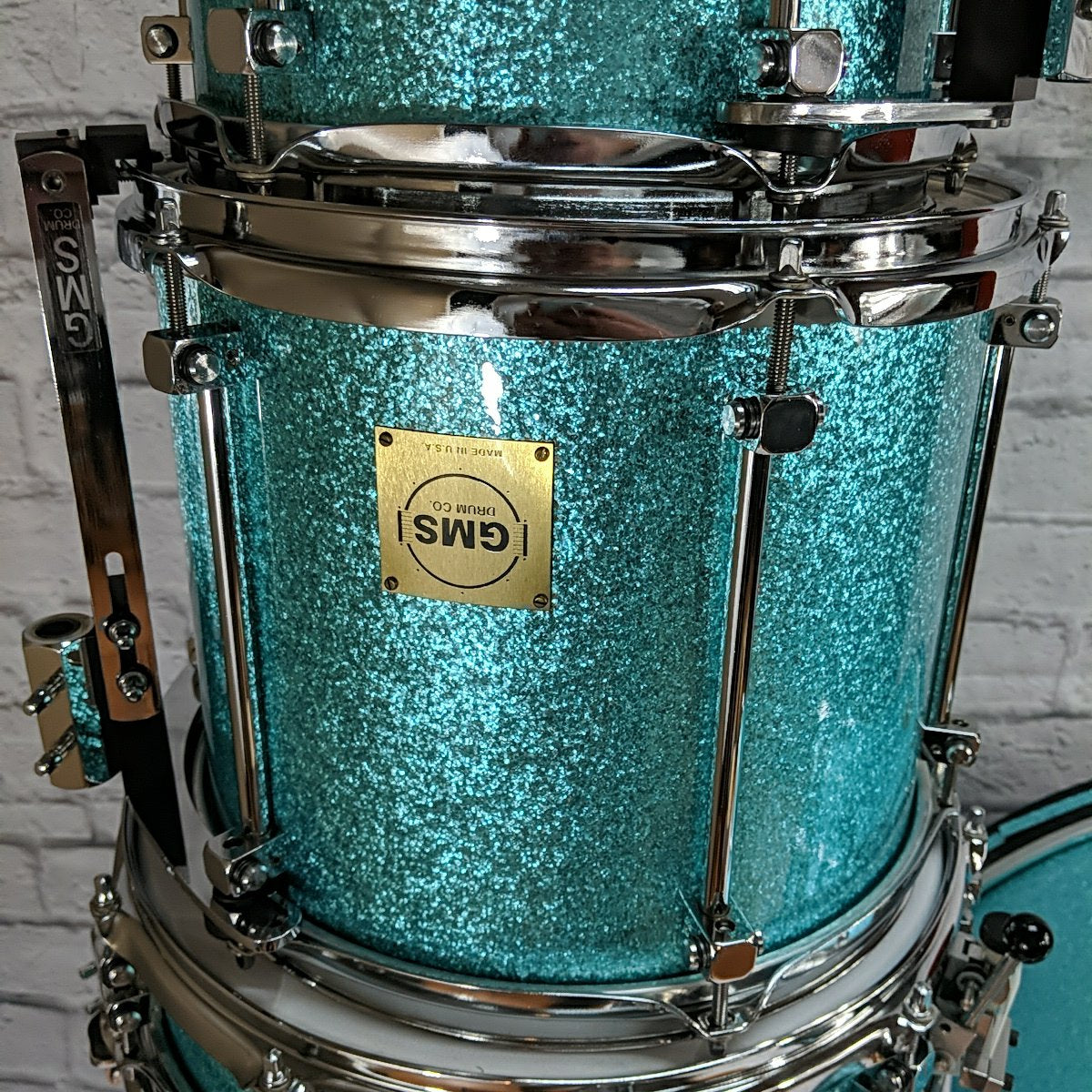 GMS Grand Master Series Turquoise Sparkle Drum Kit