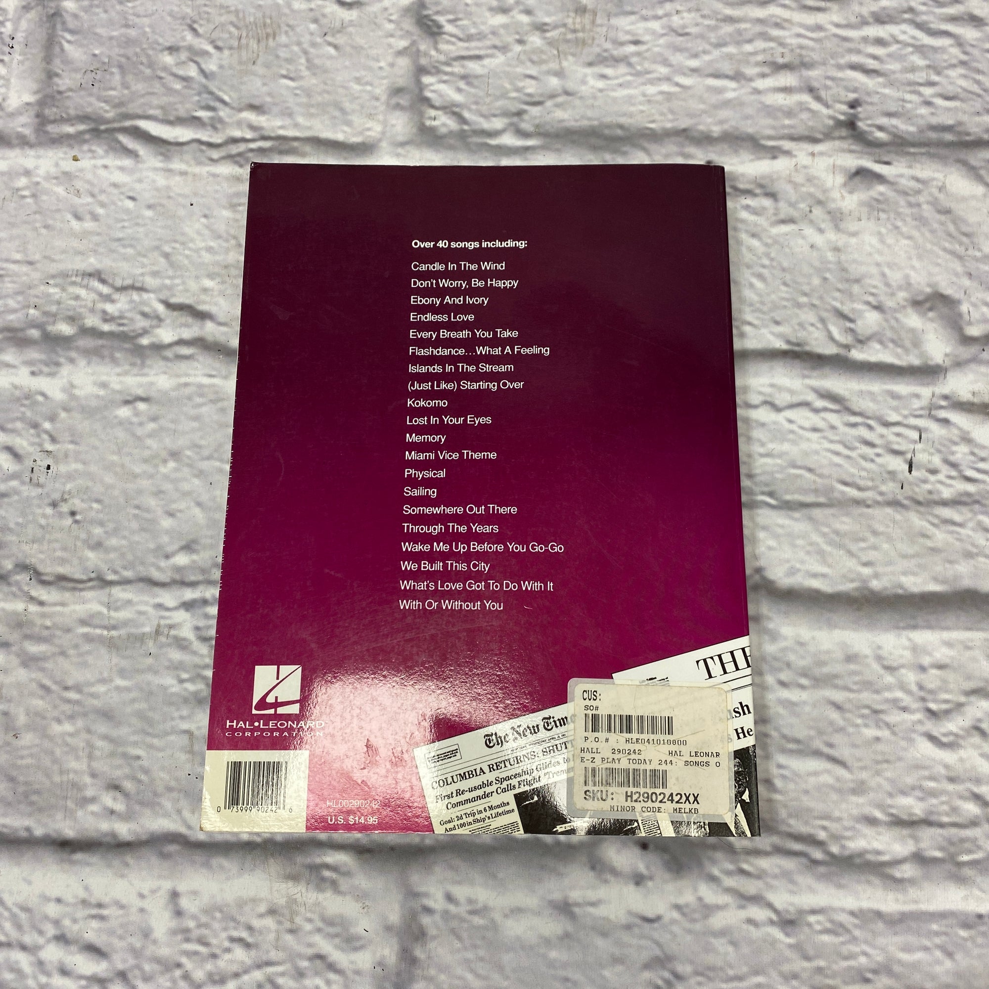 Hal Leonard Songs of the 80's Piano Book