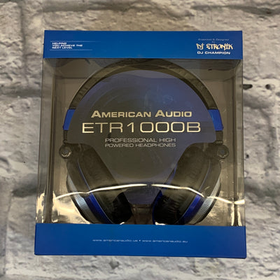 American Audio ETR1000B High Performance DJ Headphones Blue