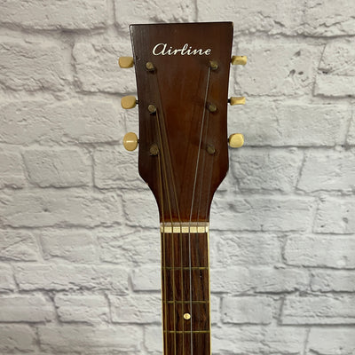 Vintage 1960s Airline Arch Top Hollow Body Guitar