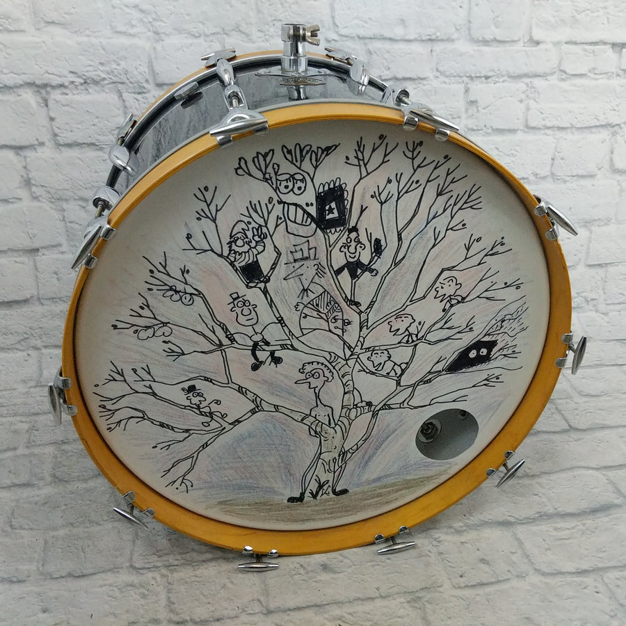 Gretch USA Custom 14 x 22 Bass Drum Black Nitron (Early 70's)